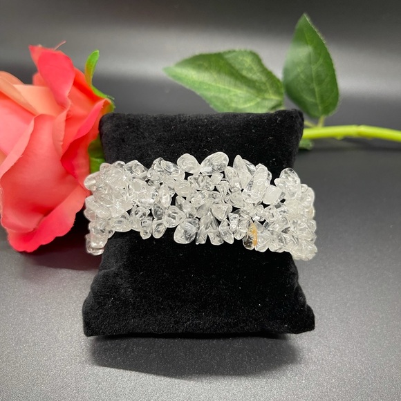 Clear Quartz Necklace Earring and bracelet set - Picture 6 of 9